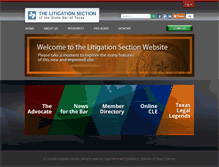 Tablet Screenshot of litigationsection.com